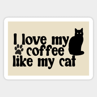 Black Coffee Black Cat Magnet